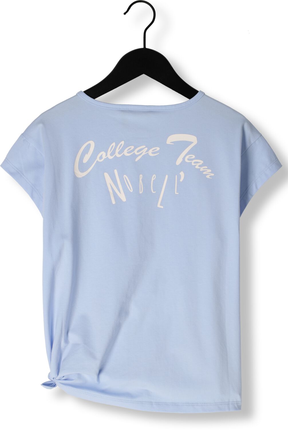 NOBELL Meisjes Tops & T-shirts Kasis Tshirt College Team With Knot Lichtblauw