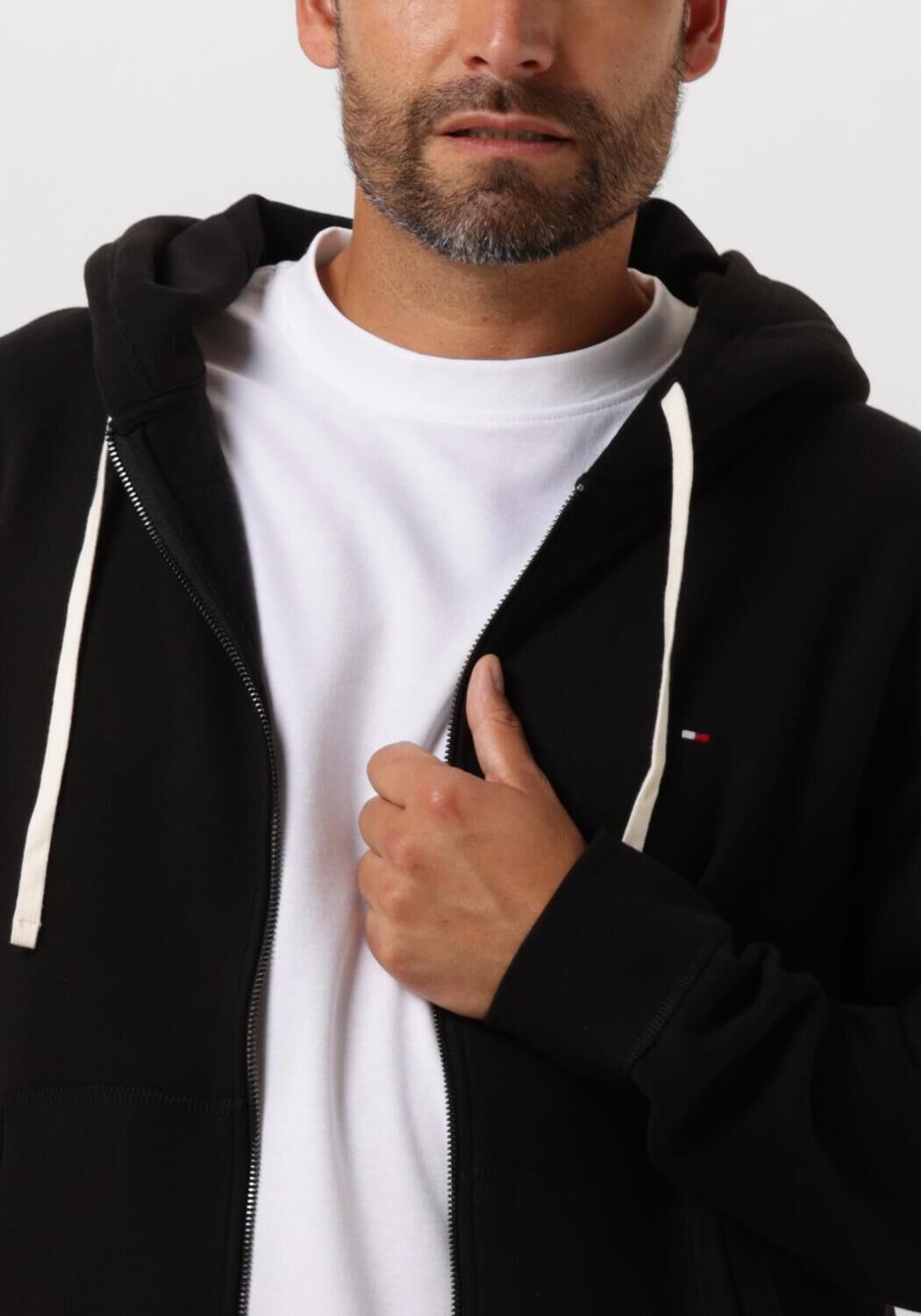 TOMMY HILFIGER Heren Truien & Vesten Essential Fleece Zip Through Zwart