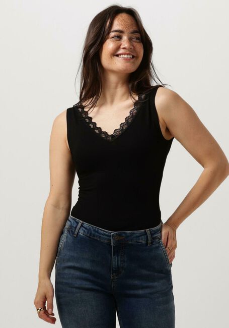Zwarte BY-BAR Top LACE SINGLET - large