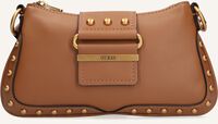 Cognac GUESS Schoudertas GRETA ZIP SHOULDER BAG - medium