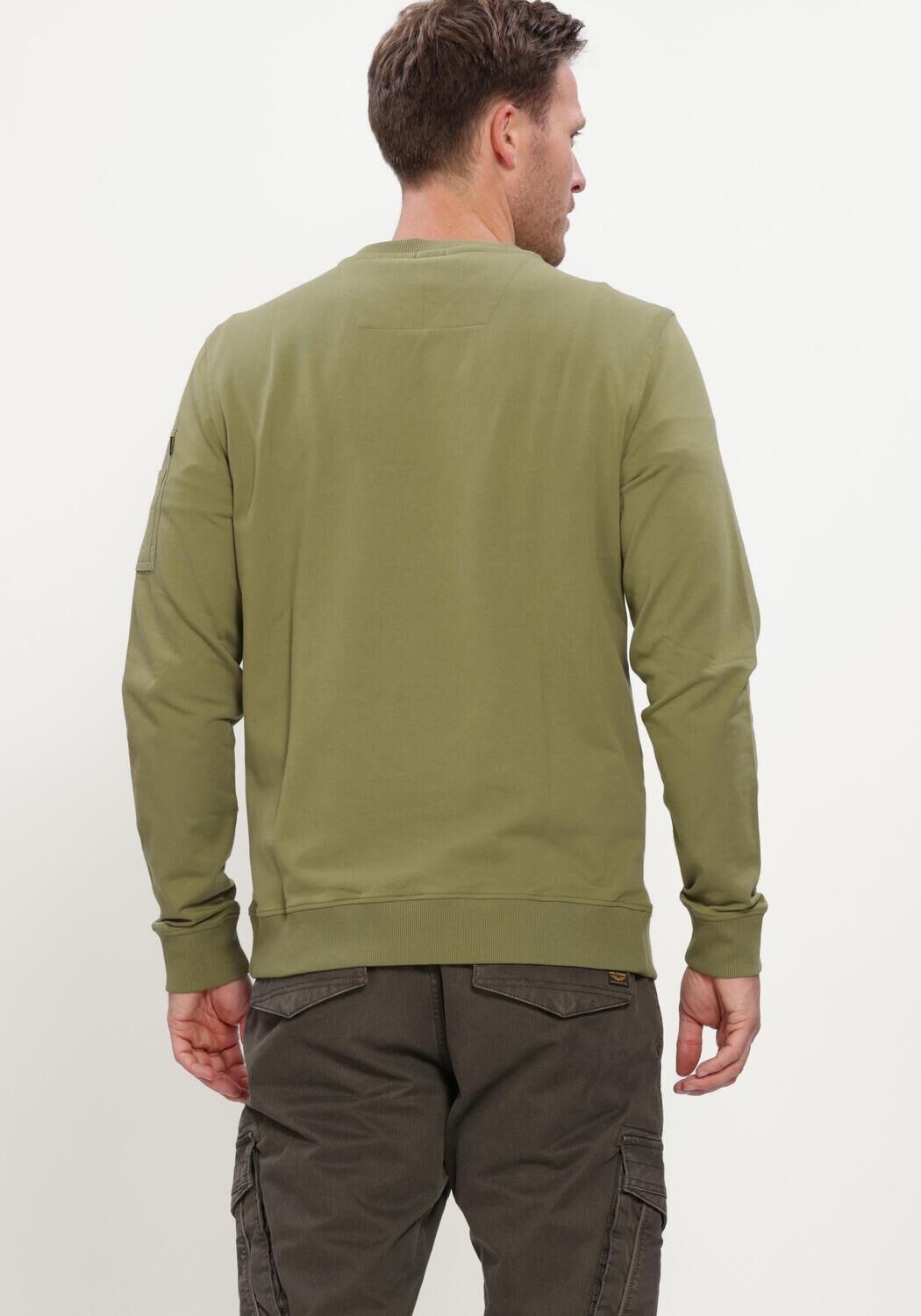 Khaki PME LEGEND Sweater CREWNECK AMERICAN CLASSIC - large