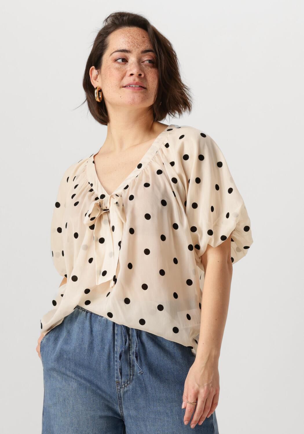 LOLLYS LAUNDRY Dames Blouses Pinell Blouse Ss Gebroken Wit