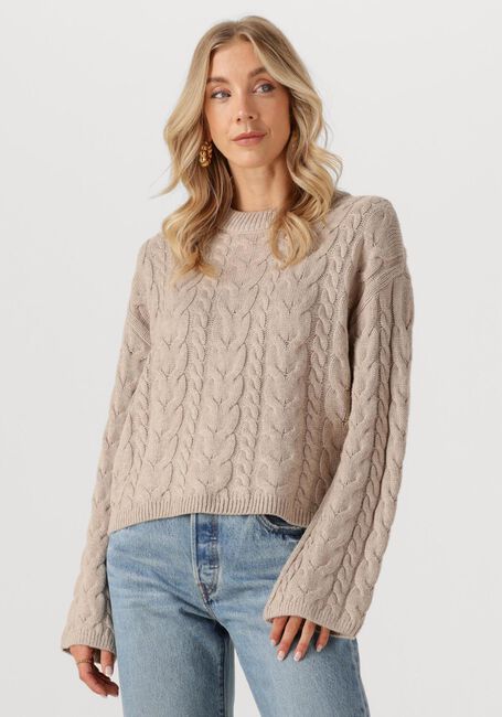 Beige ROUGE EDIT Trui ROUDARLENE LS O-NECK KNIT - large