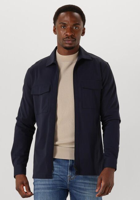 Donkerblauwe GENTI Overshirt OAKS SHIRT JACKET ZIP - large