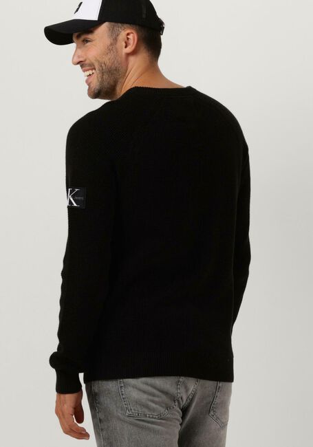 Zwarte CALVIN KLEIN Sweater BADGE EASY SWEATER - large