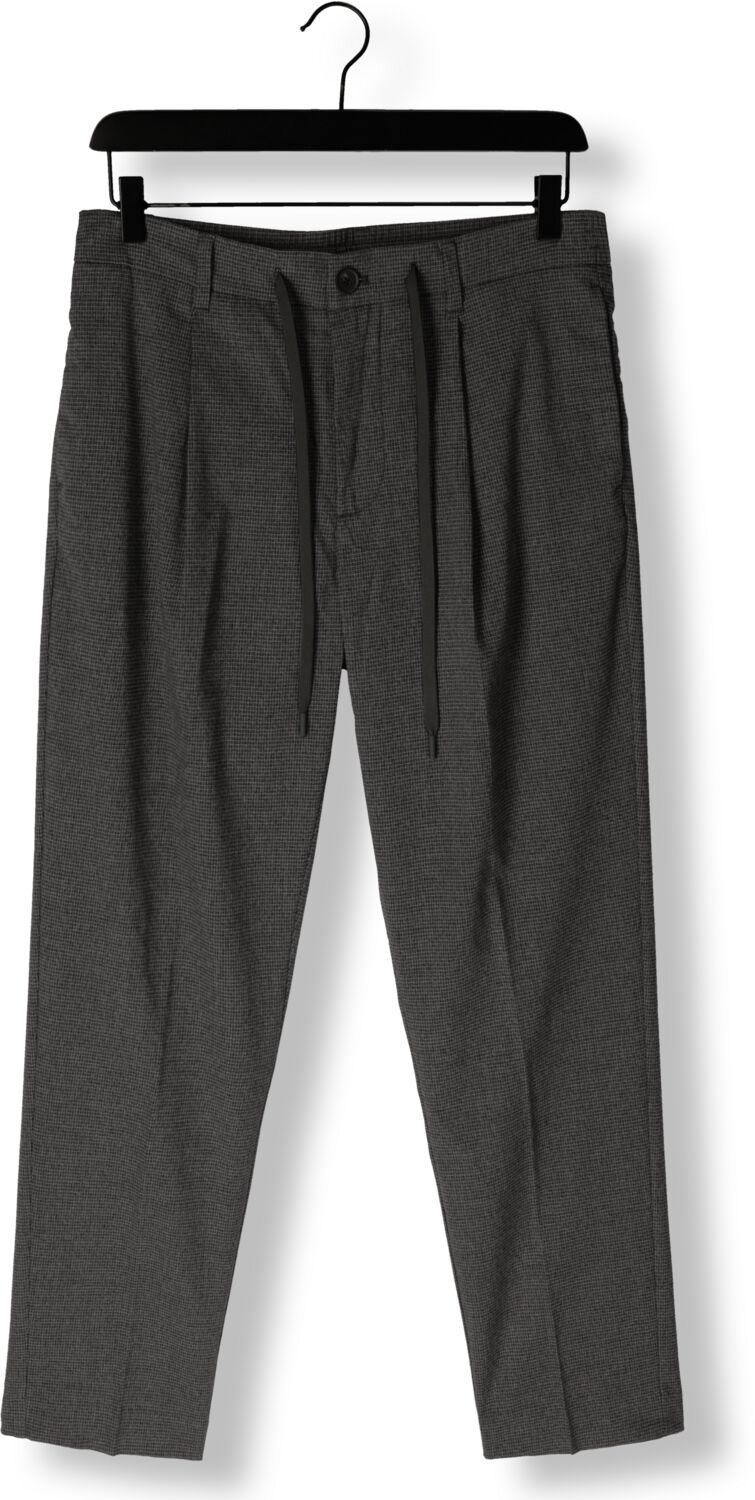 SELECTED HOMME Heren Broeken Slh190-reg Tapered Leroy Pleat Pans Donkergrijs