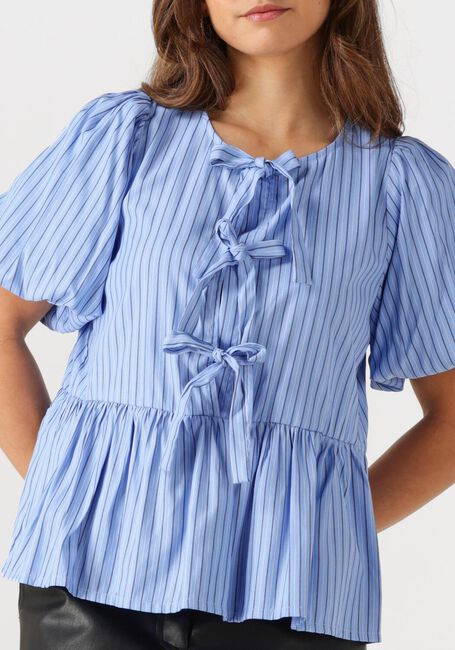 Lichtblauwe NOTRE-V Blouses NV-FREDERICA STRIPE - large