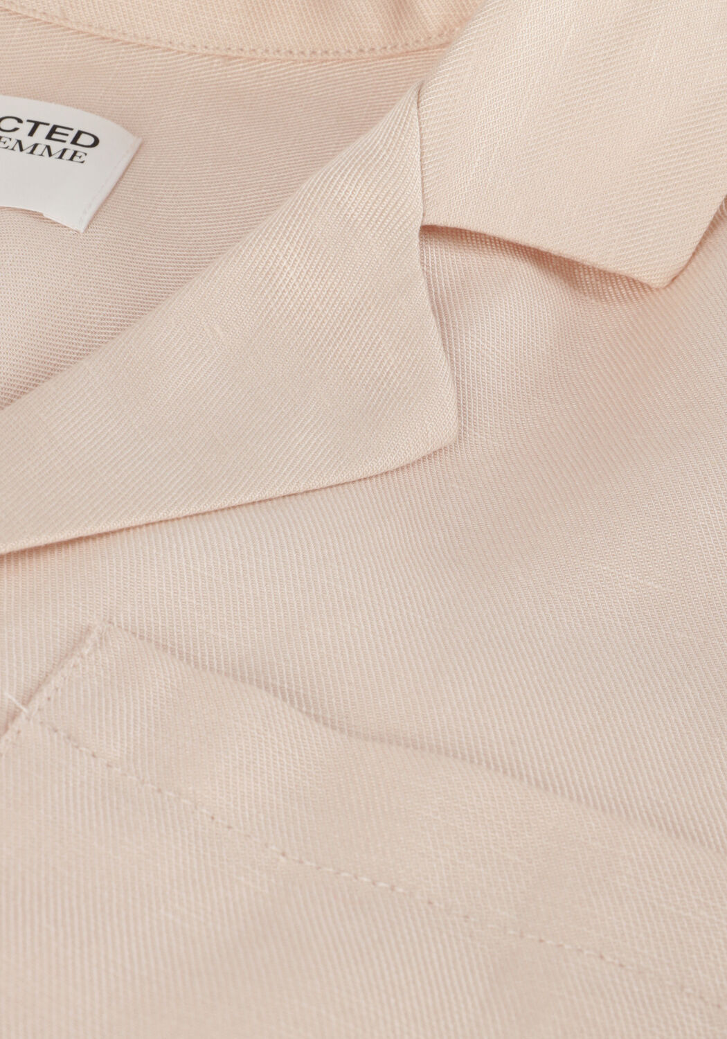 Gebroken wit SELECTED WOMEN Blouses SLFLYRA 2/4 BOXY REVERS LINEN SHIRT - large