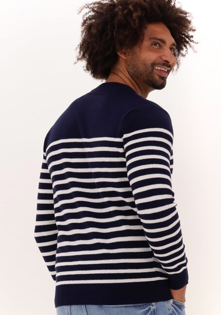 Blauw/wit gestreepte SCOTCH SODA Trui STRIPED PULLOVER | Omoda