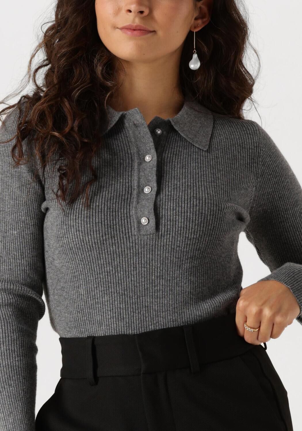 NEO NOIR Dames Truien & Vesten Panama Knit Blouse Grijs