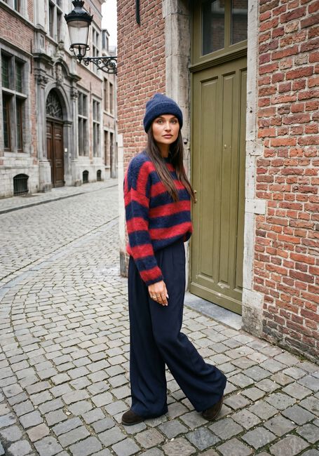 Bordeaux BY-BAR Trui GIGI STRIPE PULLOVER - large