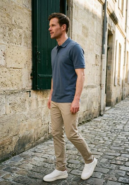 Blauwe BOSS BLACK Polo PALLAS - large