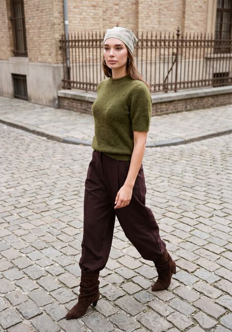 Groene Y.A.S. Trui YASJOHI SS WOOL BLEND PULLOVER - large