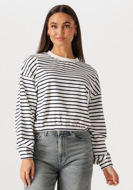 Blauwe CATWALK JUNKIE Truien/vesten STRIPED SWEATER WITH ELASTIC HEMS - large
