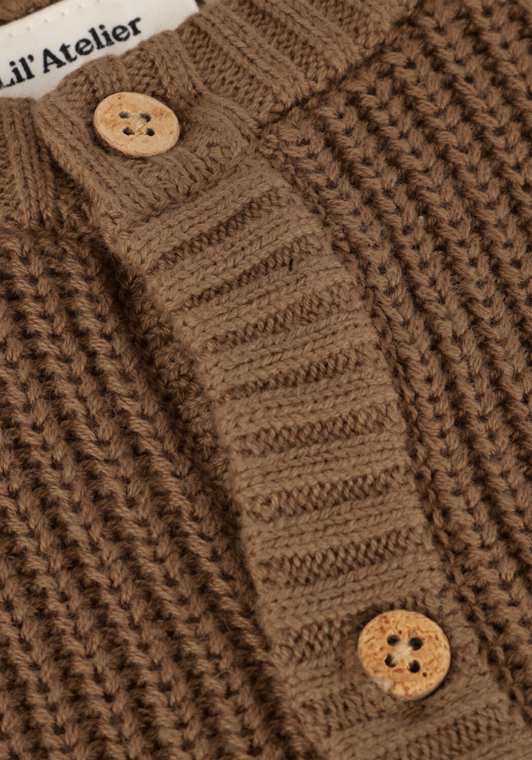 Bruine LIL' ATELIER Vest NBNEMLEN LS KNIT CARD LIL - large