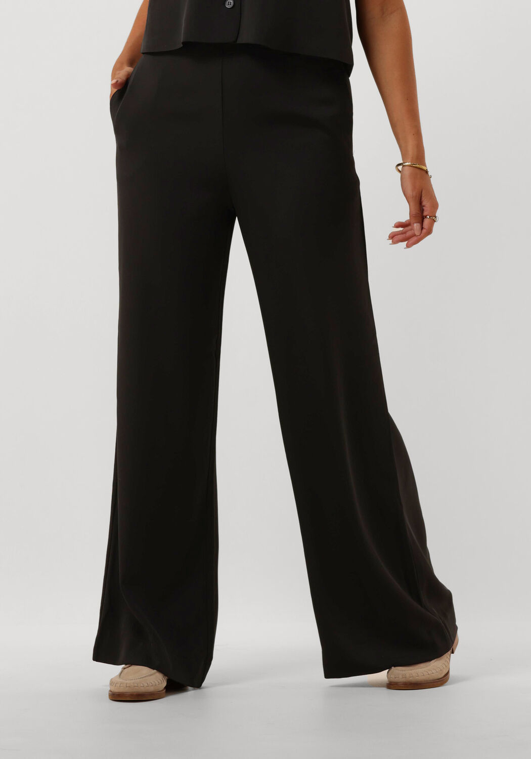 MSCH Copenhagen High waist stoffen broek met steekzakken model 'Nischelle'