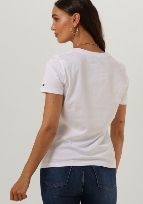 Witte TOMMY HILFIGER T-shirt HERITAGE HILFIGER C-NK REG TEE - large