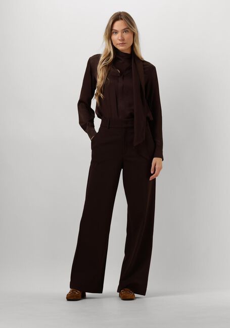 Bruine VANILIA Blouses BOW SATIN BLOUSE - large