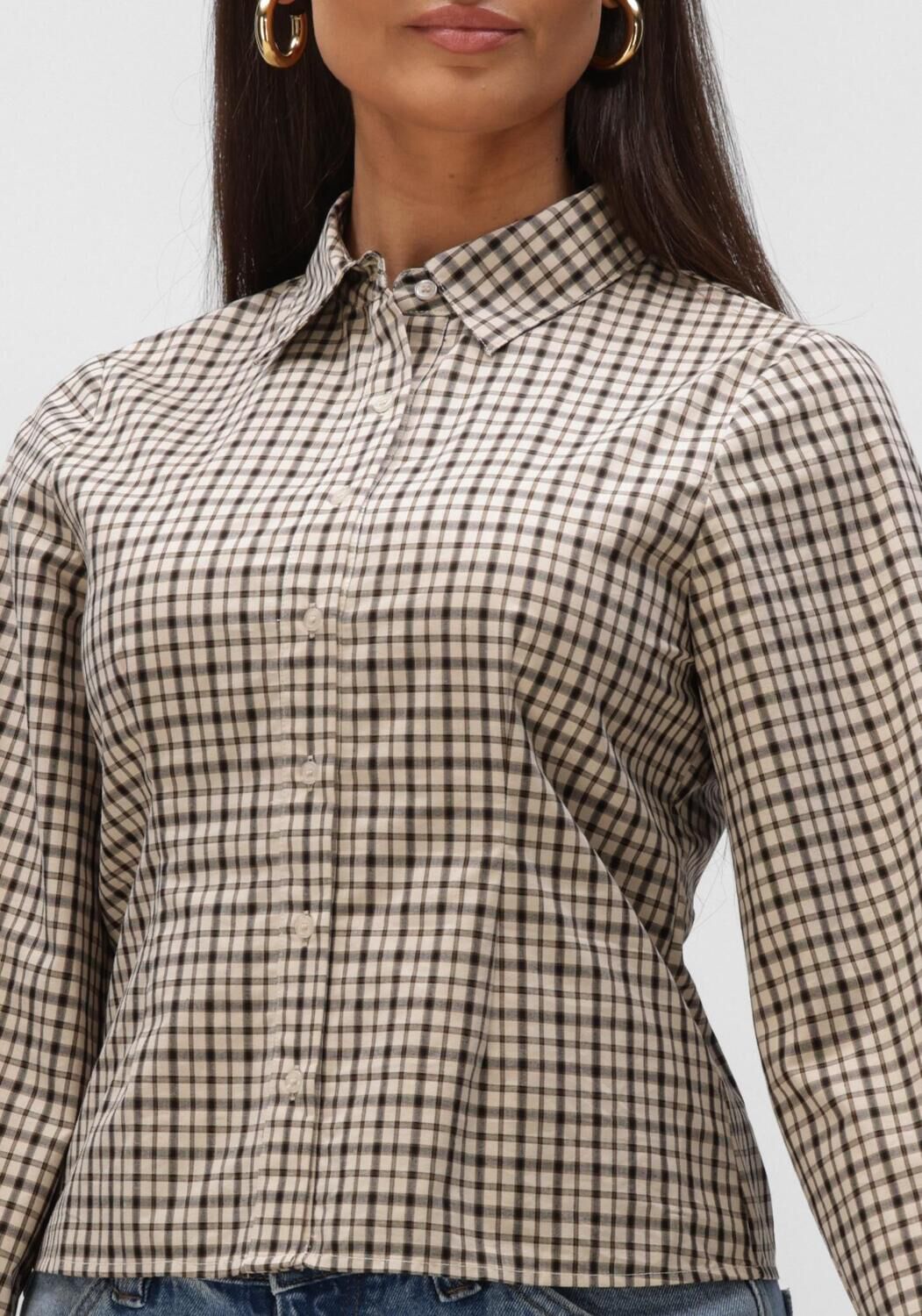 Beige NEO NOIR Tops & T-shirts ROSE CHECKED SHIRT - large