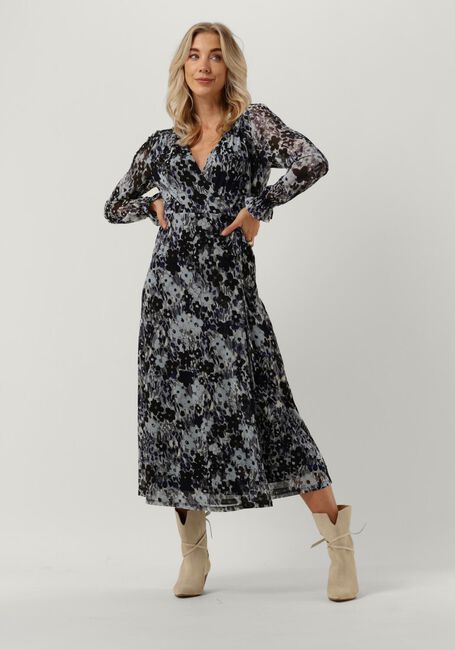 Blauwe FABIENNE CHAPOT Midi jurk NATASJA MESH DRESS - large