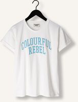 Witte COLOURFUL REBEL T-shirt CR PATCH BOXY TEE Witte COLOURFUL REBEL T-shirt CR PATCH BOXY TEE - medium