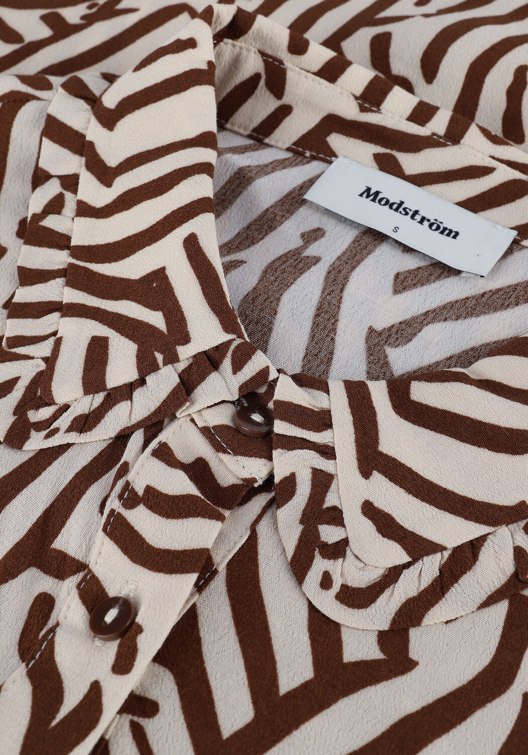 Beige MODSTR&Ouml;M Blouses NATION PRINT SHIRT - large