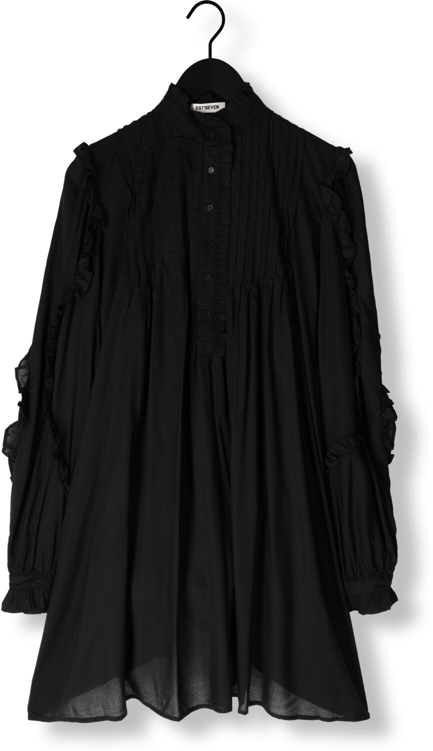 EST'SEVEN Dames Jurken Lizzy Long Dress Zwart
