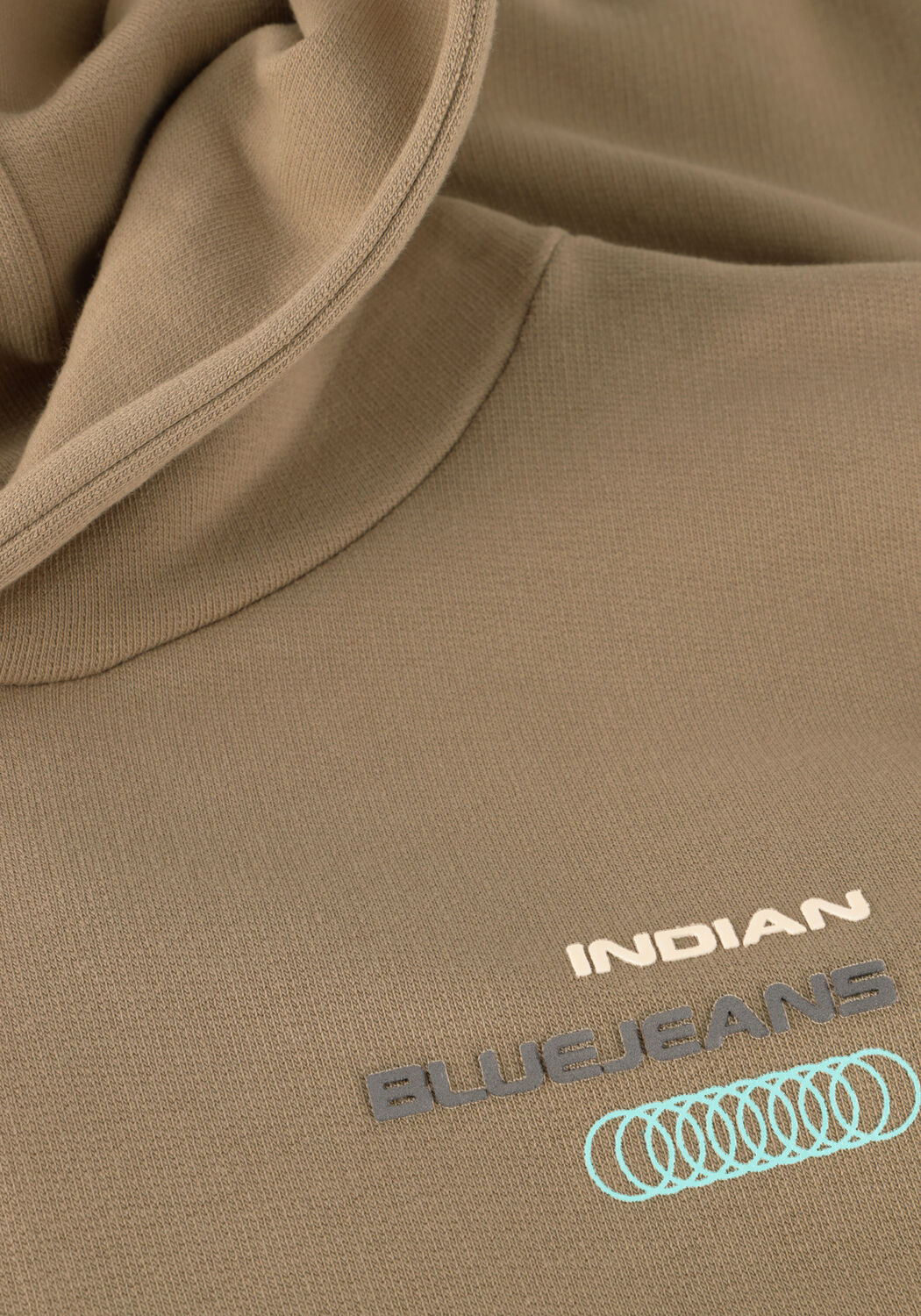 Bruine INDIAN BLUE JEANS Sweater HOODIE BACKPRINT - large