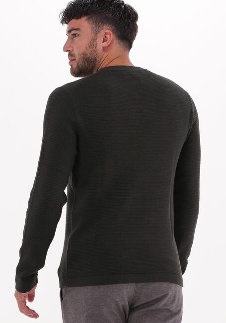 Groene SELECTED HOMME Trui ROCKS LS KNIT CREW NECK W NAW - large