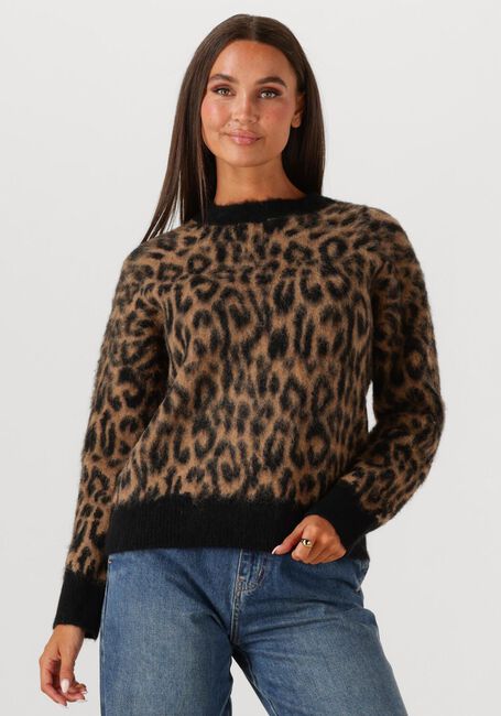 Bruine WITHBLACK Trui WBLALONDRA LS LEO PULLOVER - large