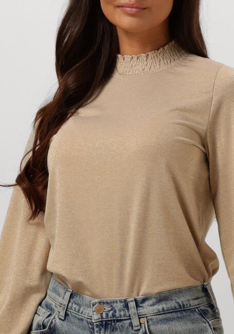Beige SUMMUM Trui SMOCKED TOP FINE LUREX JERSEY - large