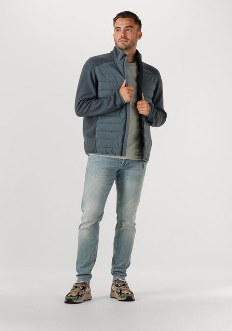 Grijze CAST IRON T-shirt REGULAR FIT INTERLOCK - large
