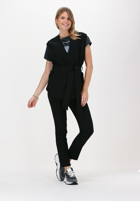 Zwarte ALIX THE LABEL Gilet HOUNDSTOOTH WAISTCOAT - large