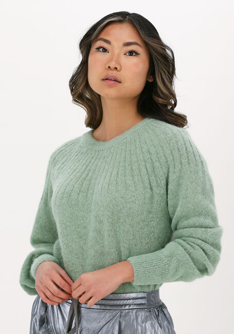 Groene SUMMUM Trui SWEATER FEATHER LIGHT ALPACA K - large