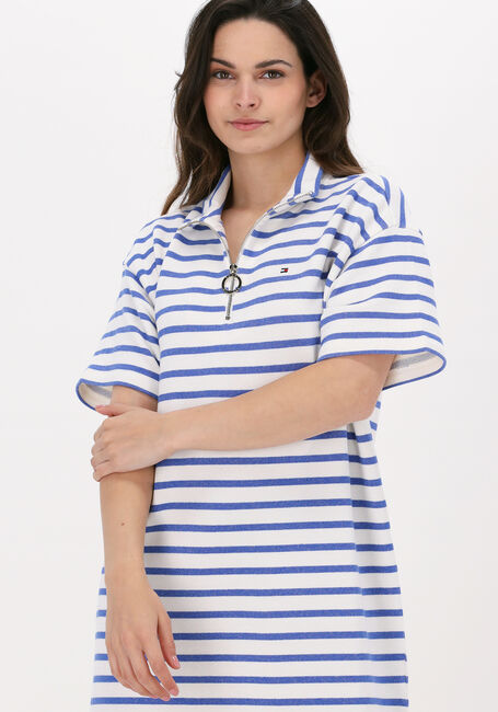 Blauwe TOMMY HILFIGER Mini jurk RLX STP HALF-ZIP KNEE DRESSO - large