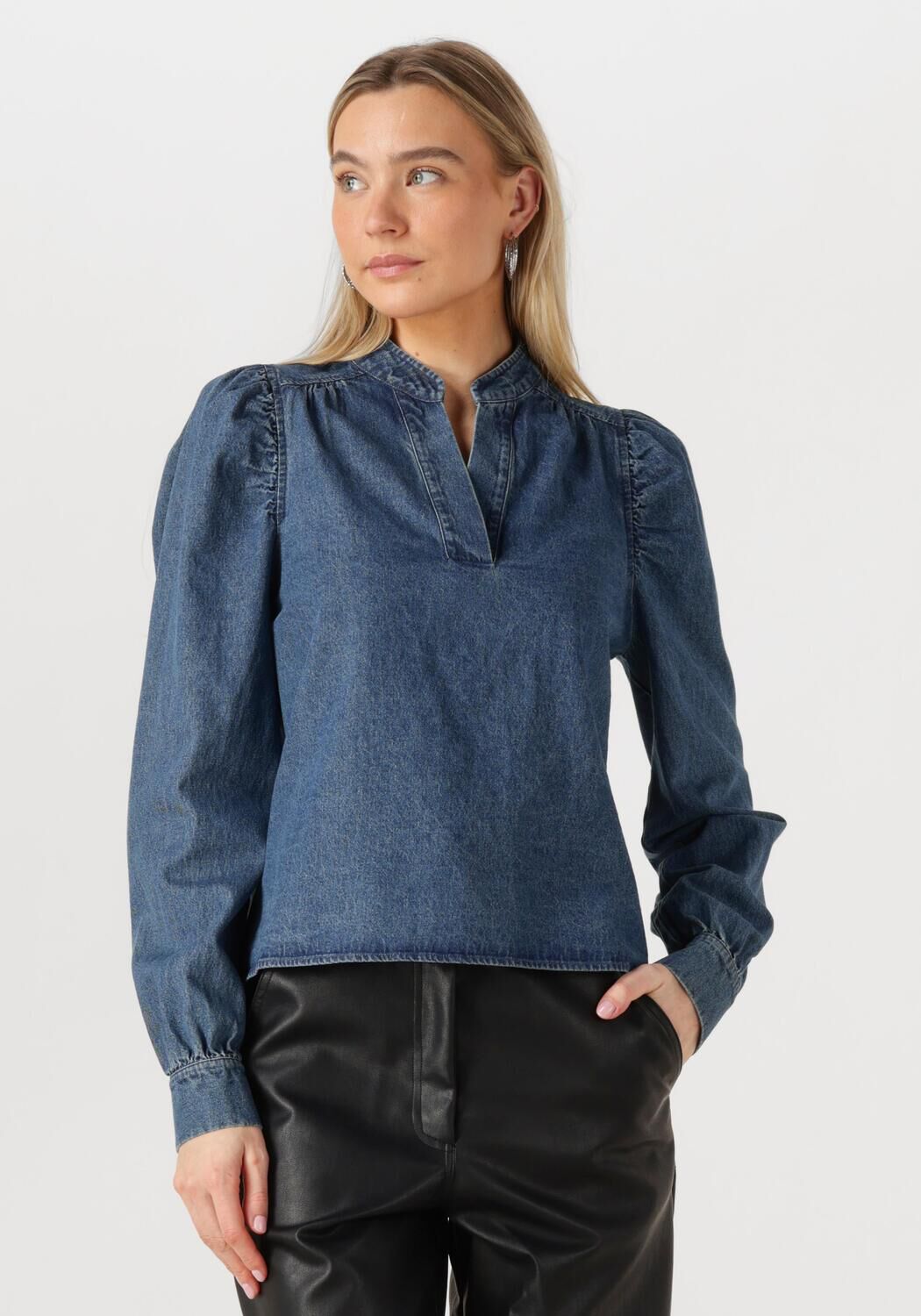 NEO NOIR Dames Blouses Rosslyn Denim Blouse Blauw
