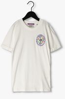 Witte SCOTCH & SODA T-shirt SLIM FIT FLOWER EMBROIDERY - medium