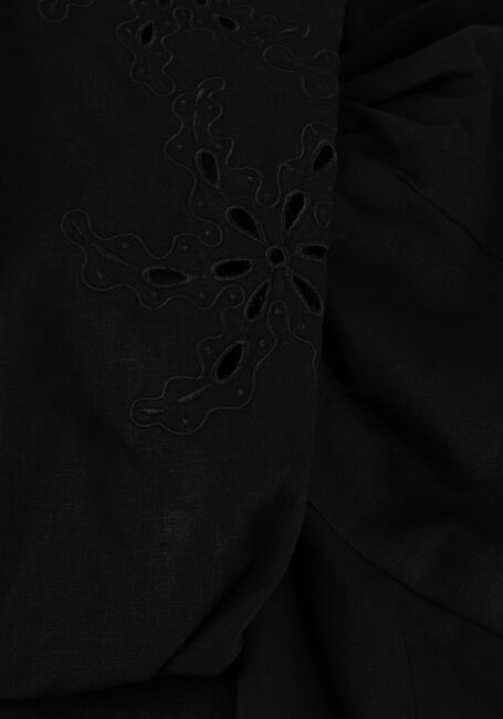 Zwarte SCOTCH & SODA Mini jurk MINI DRESS WITH BRODERIE ANGLAISE SLEEVE - large