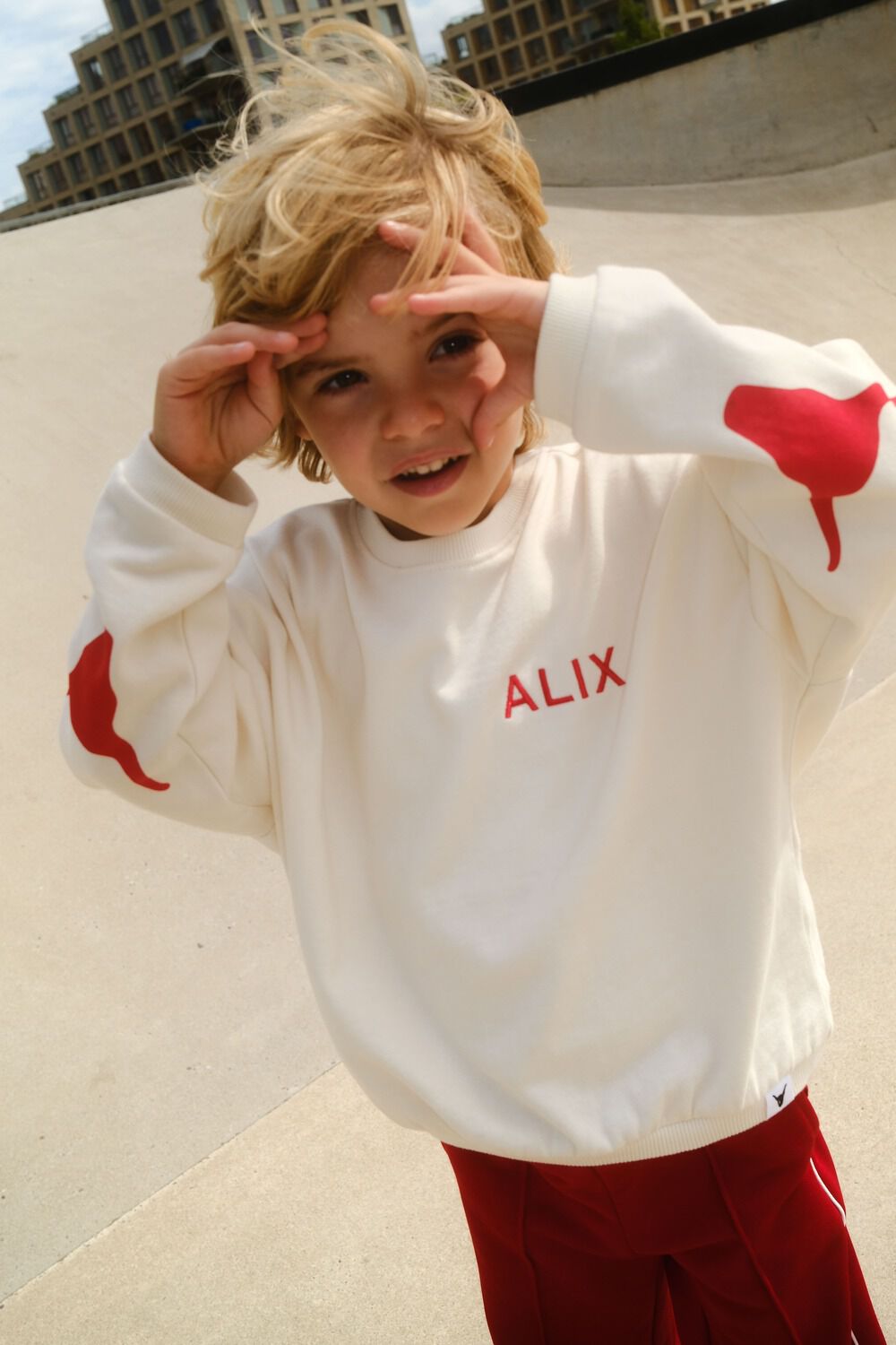 Creme ALIX MINI Sweater KNITTED BULL SLEEVE SWEATER - large