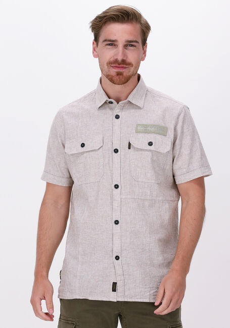 Beige LEGEND Casual SHORT SLEEVE SHIRT CTN LINEN FIL FIL | Omoda