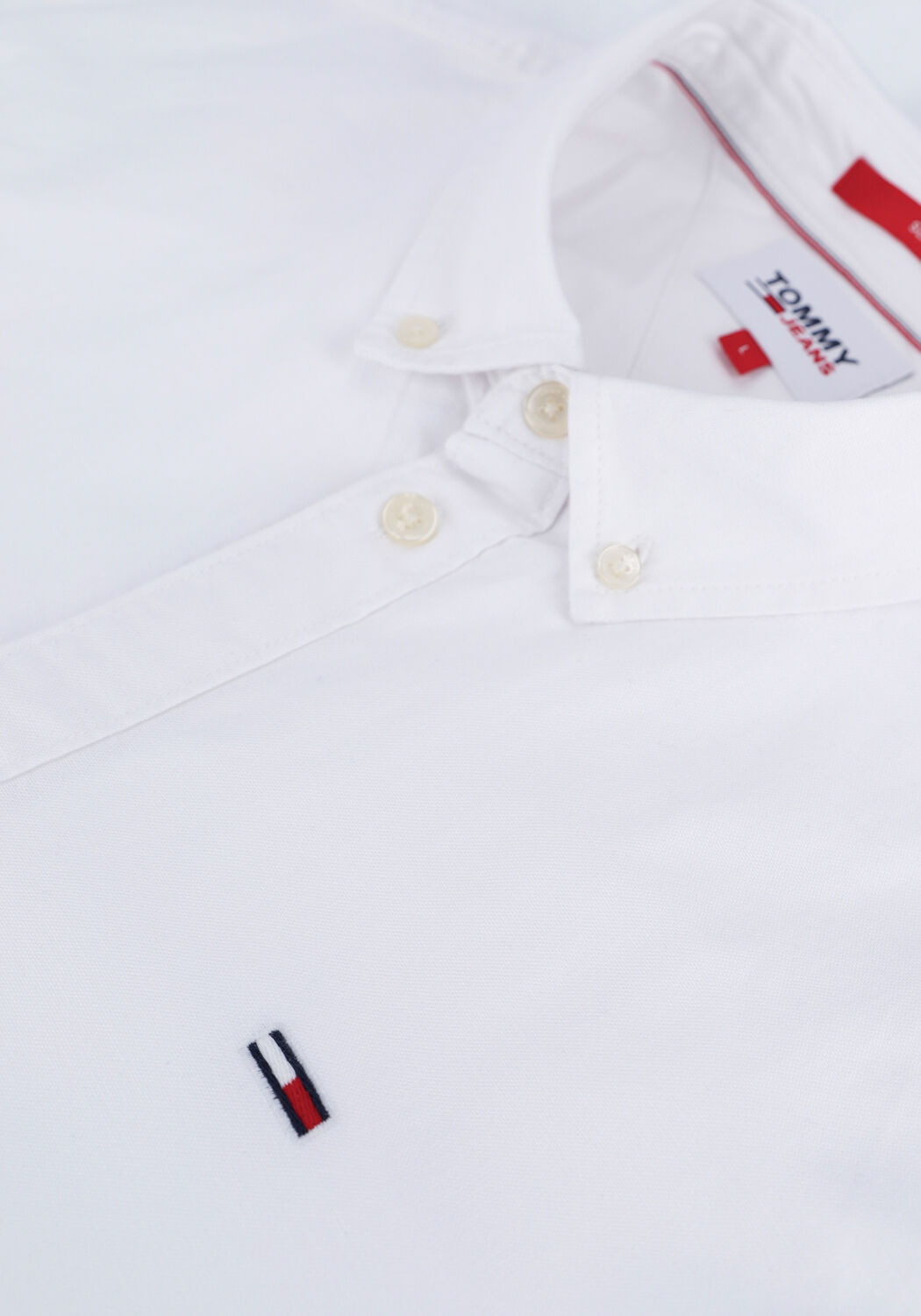 Witte TOMMY JEANS Casual overhemd TJM SLIM STRETCH OXFORD SHIRT - large