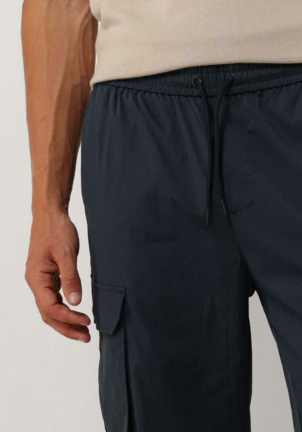 PURE PATH Heren Broeken Cargo Pants With Cords Donkerblauw