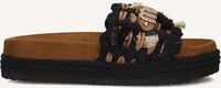Zwarte MOU Slippers MONOBAND ROPE SANDAL FRINGES Zwarte MOU Slippers MONOBAND ROPE SANDAL FRINGES - medium