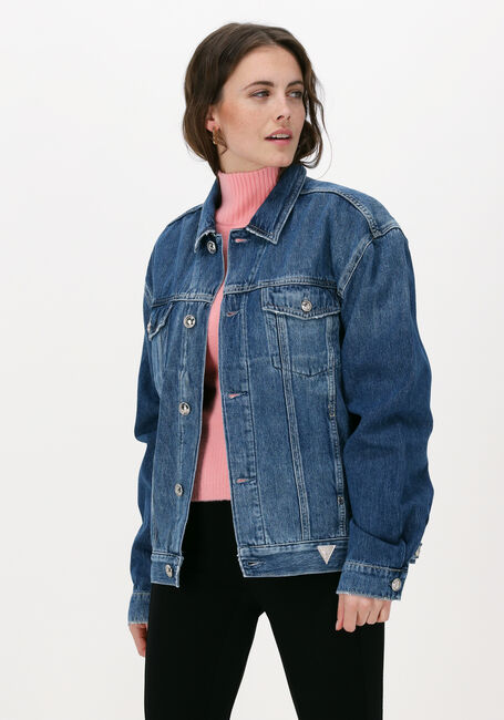 Donkerblauwe GUESS Spijkerjas KLAUDY JACKET - large