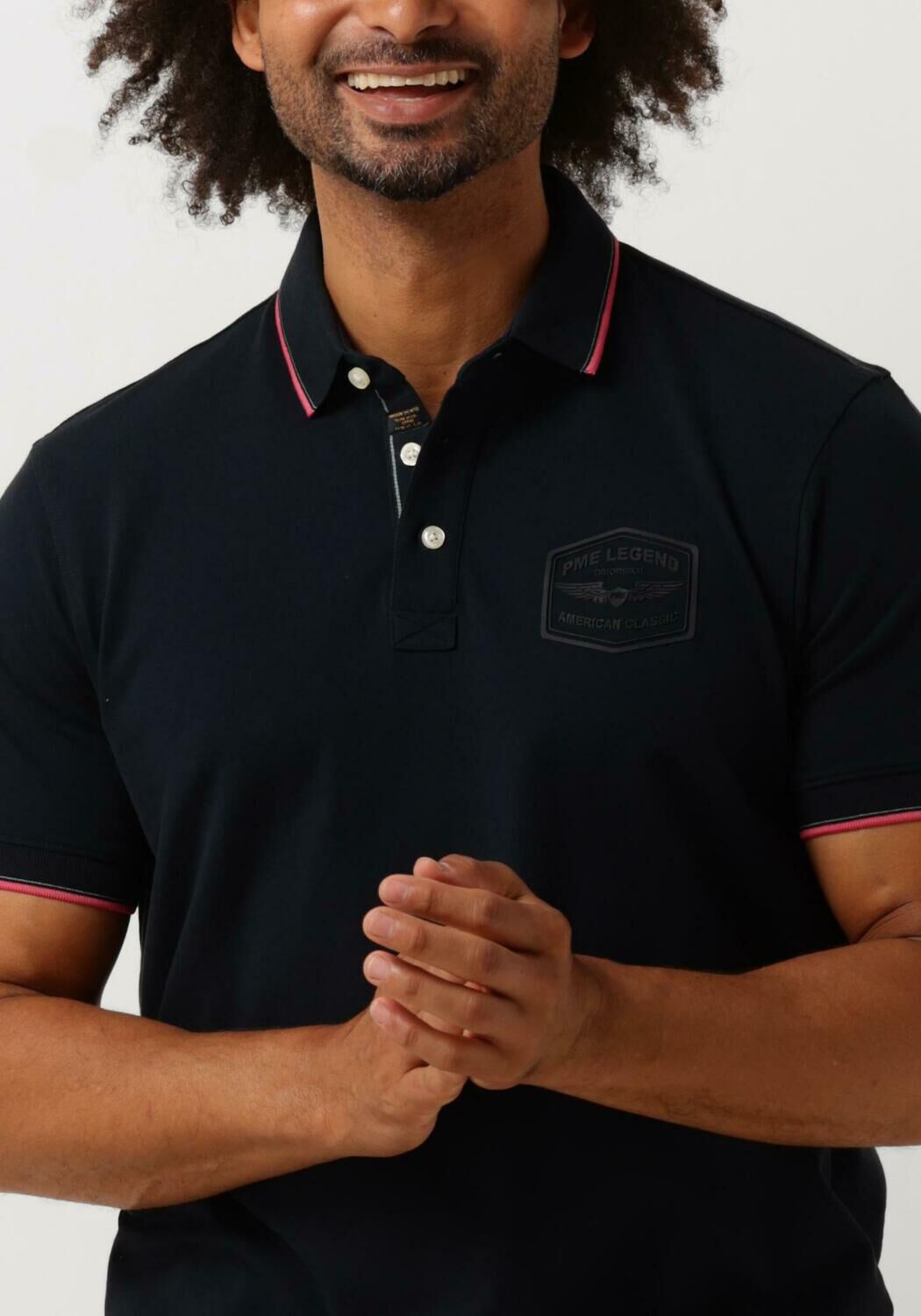 PME LEGEND Heren Polo's & T-shirts Short Sleeve Polo Stretch Pique Package Blauw