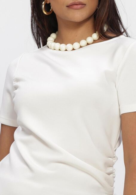 Ecru MY ESSENTIAL WARDROBE T-shirt MWHELLE ASSYMETRIC TEE - large