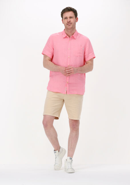Roze SCOTCH & SODA Casual overhemd REGULAR FIT GARMENT-DYED LINEN SHORTSLEEVE SHIRT - large