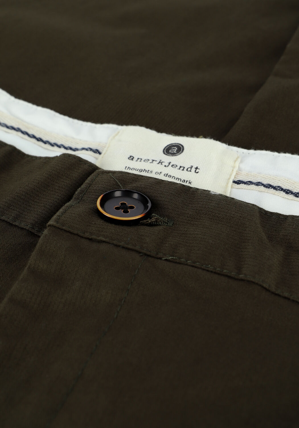 Donkergroene ANERKJENDT Chino AKJULIUS COTTON PLEAT PANT - large