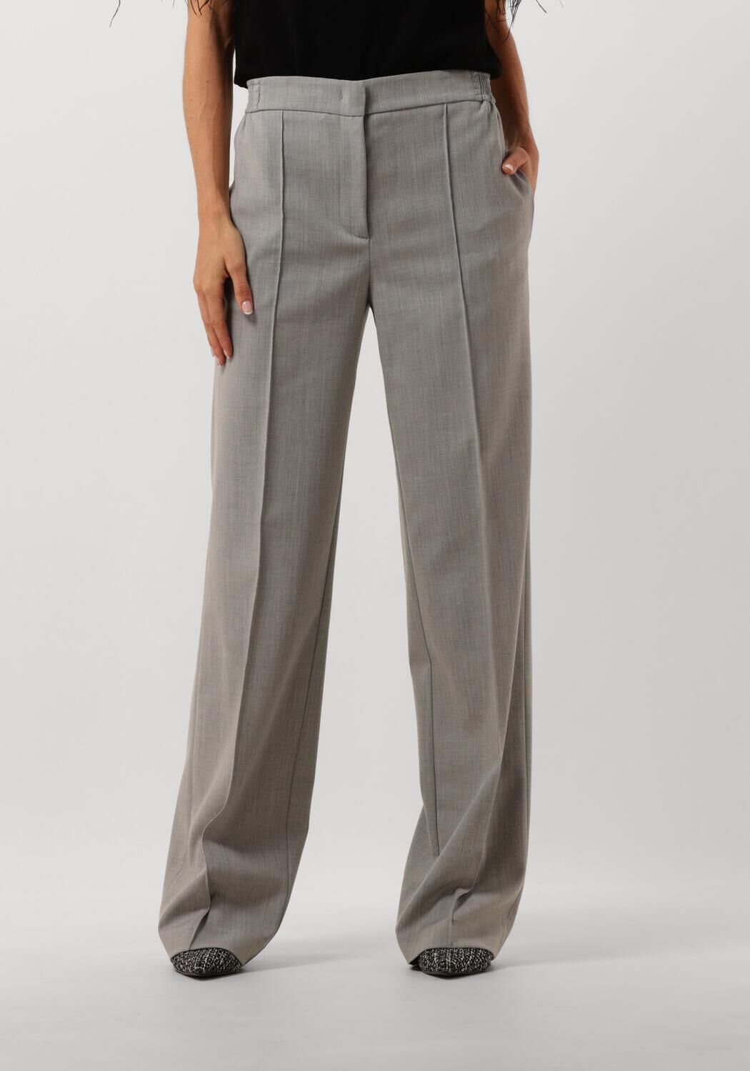 Twinset Elegante Wollen Blend Broek Gray Dames