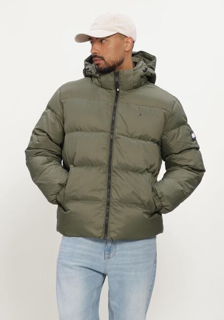 Groene TOMMY JEANS Gewatteerde jas TJM ESSENTIAL DOWN JACKET EXT - large